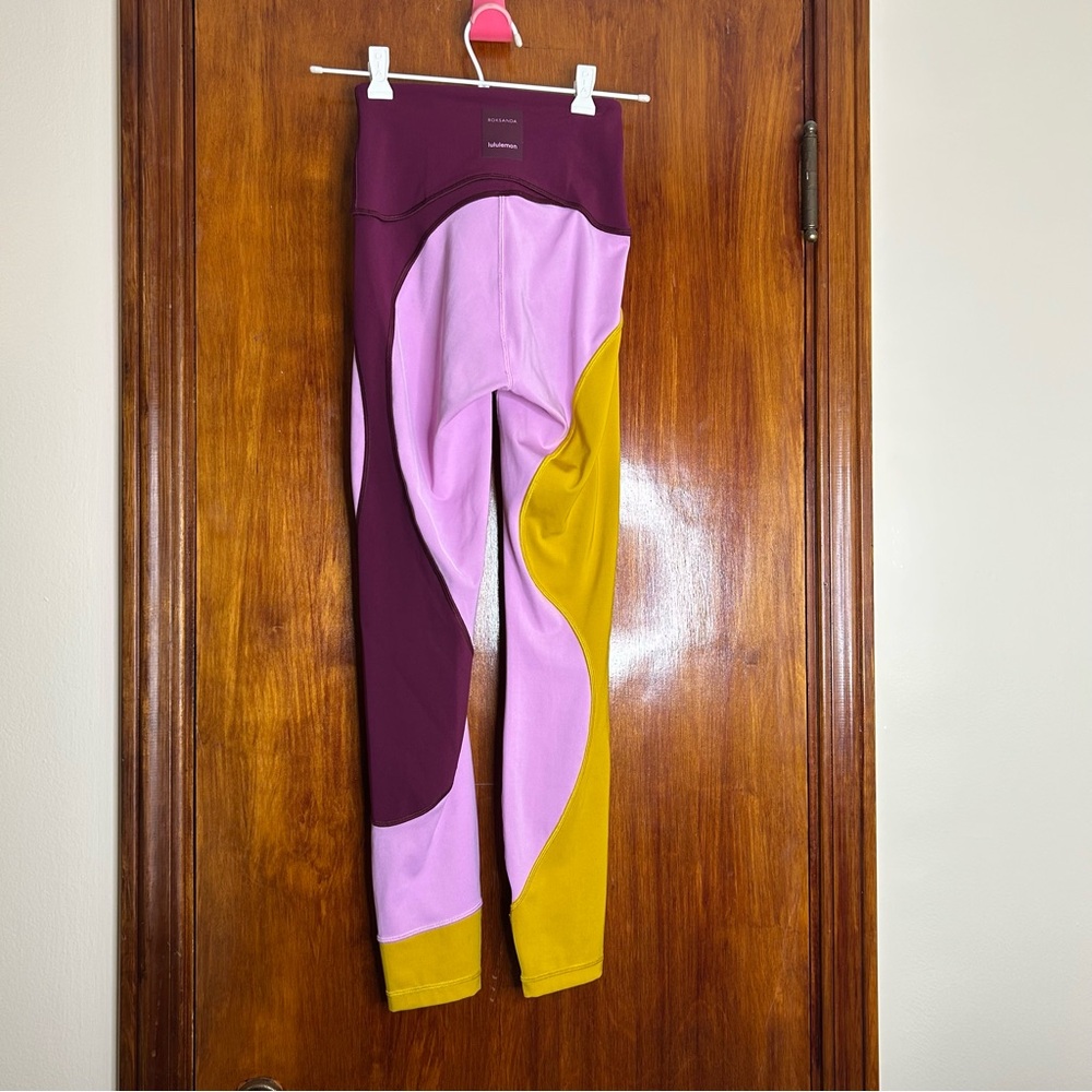 Lululemon x Raksanda Leggings Inner Expanse Tights Gold Purple Retro Wave Size 2 - Picture 8 of 9